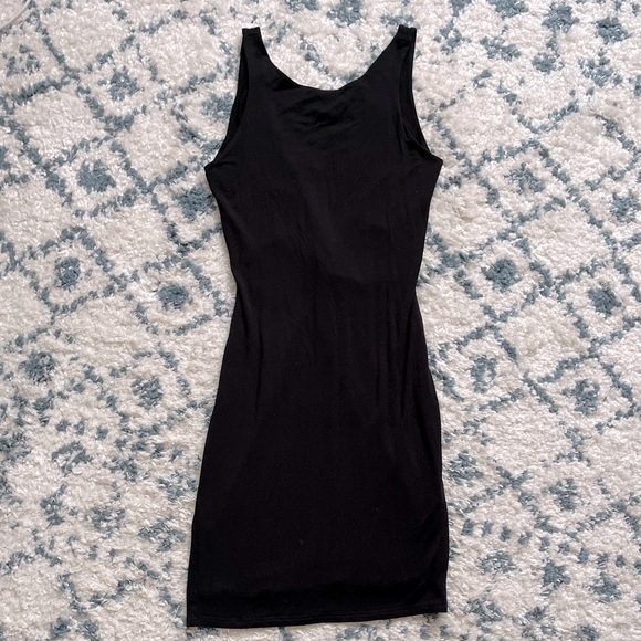 Mini Black Low Back Dress - Picture 1 of 4